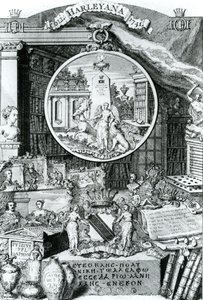 Bogplade af Lord Harley, 1741 af George Vertue