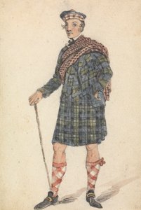 Onkel George i kjolen af en højlandshyrde