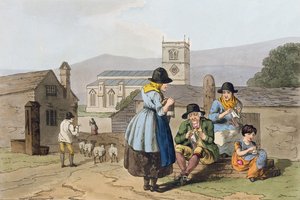 Wensleydale strikkere, fra `Costume of Yorkshire
