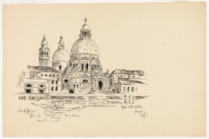 Sta. Maria della Salute, Venedig, Italien, Rejseskitse af George Washington Maher