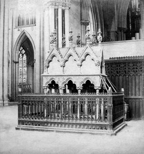Monument af Walter de Grey, York Minster, York, North Yorkshire, begyndelsen af det 20. århundrede.