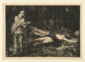 Belgian Farmyard fra War Series af George Wesley Bellows
