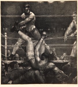 Dempsey Through the Ropes, 1923-24 af George Wesley Bellows