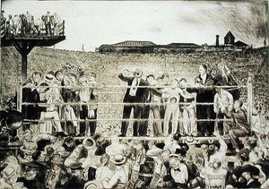Introduktion til Georges Carpentier (1894-1975): Dempsey-Carpentier-kampen af George Wesley Bellows