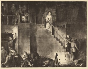 Mordet på Edith Cavell, 1918. af George Wesley Bellows