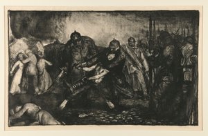 The Enemy Arrive, eller The Germans Arrive, fra War Series af George Wesley Bellows