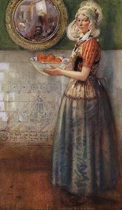 Skålen med appelsiner (farve litho) af George Wharton Edwards