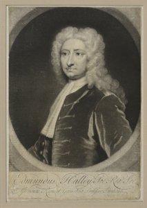 Edmund Halley, ca. 1705 (mezzotint) af George White