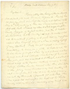Ufuldstændigt brev [af G.W. Featherstonhaugh], Decatur, NC, til oberst Abert [John James Abert], 19. juli 1837 af George William Featherstonhaugh