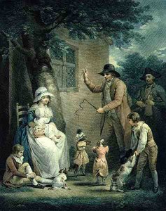 Dancing Dogs, indgraveret af Thomas Gaugain (1748-1812), pub. af T. Philipe, 1796 (stipstik) (par 125548) af George after Morland