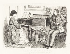 "--Og tåge eller glimt, jeg ville sejle med ham, hvis han ville sejle med mig--" af George du Maurier