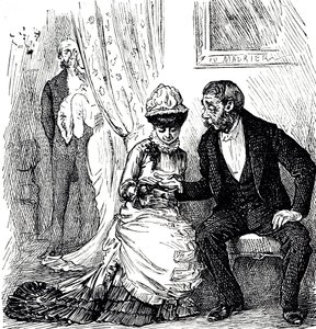 En tegneserie, der kommenterer populariteten af palmistry blandt de velhavende. Illustreret George du Maurier (1834-1896), en fransk-britisk tegneserieskaber og forfatter af George du Maurier