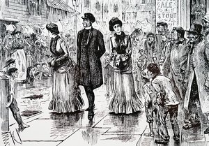 En inspektion af de lavere ordrer. Af George du Maurier (1834-1896), en fransk-britisk tegneserieskaber og forfatter af George du Maurier