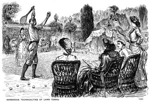 Barbarous Technicalities of Lawn Tennis, 1882 1891 af George du Maurier