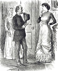 Tegneserie, der viser en anden type gasmåler i brug af George du Maurier