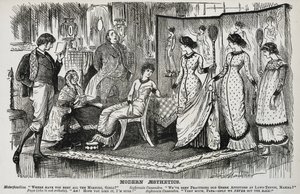 George du Maurier tegnefilm om den fashionable æstetiske bevægelse i den dekorative kunst. Fra 