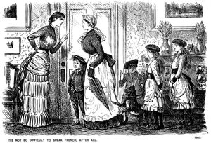 Det er ikke så svært at tale fransk, trods alt, 1882 1891. af George du Maurier