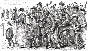 Golfens voksende popularitet. af George du Maurier