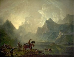 Llanberis Lake og Dolbadarn Castle, North Wales, 1777