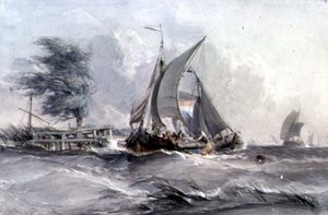 En blæsende dag: Bådene i en vindstød