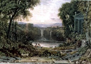 Sunset, Tivoli af George the Younger Barret