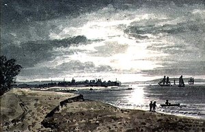 Udsigt over floden Adur med New Shoreham i afstanden af George the Younger Barret