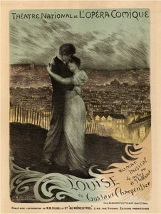 Plakat til Oper Louise af Gustave Charpentier, 1900