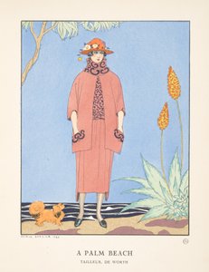 A Palm Beach, fra en samling af modeplader af Georges Barbier