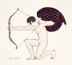 Amor 1919 (pochoir print) af Georges Barbier