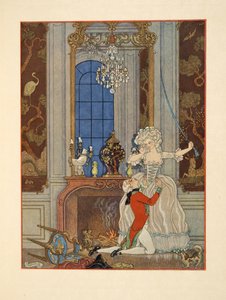 Danceny erklærer sin kærlighed til Cecile, Illustration fra 