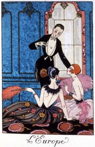 Europa, begyndelsen af det 20. århundrede (illustration) af Georges Barbier