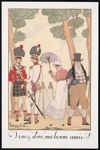 Falbalas and Fanfreluches, Almanak for 1923, Kom derfor, min gode ven, af George Barbier, tryk af Georges Barbier