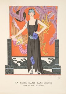 La Belle Dame Sans Merci, fra en samling af modeplader af Georges Barbier