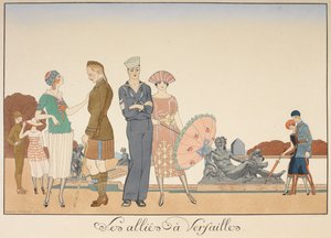 Les allierede i Versailles. Forskellige repræsentationer af de allieredes soldater. af Georges Barbier
