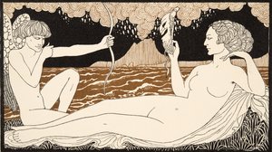Personages de Comedie, detalje fra forsiden, pub. 1922 (pochoir print) af Georges Barbier