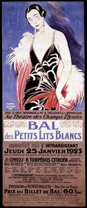 Plakat "" Au Theatre des Champs-Elysees - Le bal des petits lits blanc arrangerer af l