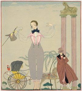 Aftale (akvarel på papir) af Georges Barbier