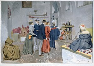 Entré til fængslet i Tanger, ca. 1900 (farve litho)