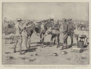Sammen med oberst Baden-Powell i Mafeking, hvor han inspicerer Sick Horses
