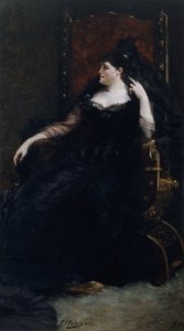 Portræt af operasangerinden Gabrielle Krauss 1842-1906, 1883. af Georges Clairin
