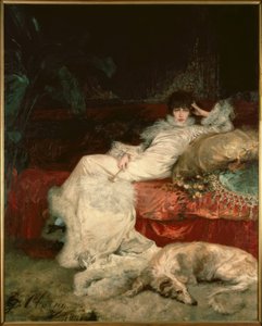 Sarah Bernhardt / maleri af G. Clairin