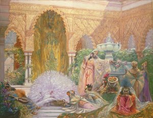 Påfuglehaven af Georges Clairin