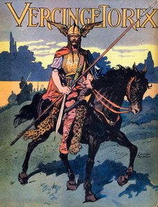 Portræt af Vercingetorix (ca. 80-c. 46 f.Kr.) kriger og gallisk leder af Arvernes-stammen” ”We-Gires-Nationals” ca. af Georges Conrad