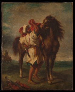 Araber sadler sin hest af Georges Décote
