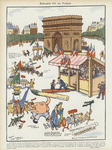 Kong Edward VIIi besøger Frankrig. Illustration til Le Rire