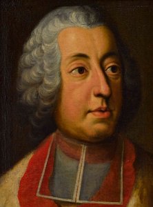Kardinal Johann Theodor af Bayern (1703-1763) - George Desmarees (1697-1776). Olie på lærred Mål: 44x33 cm Privat samling