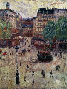 En plads i Paris, 1907 af Georges Dufrenoy