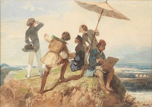 Udendørs malere. af Georges Eugène Huot