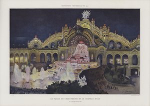 Palais de lElectricite og Chateau de lEau på Champ de Mars, Exposition Universelle 1900