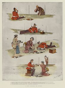 A Løb i land i Japan af Georges Ferdinand Bigot